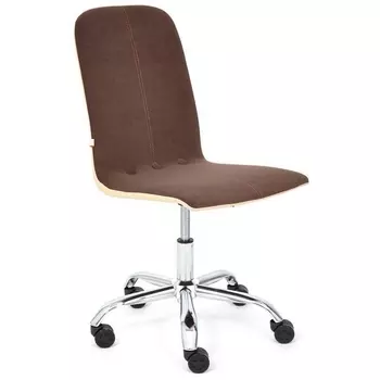 Кресло флок/кож/зам , коричневый/бежевый, 6/36-34 Tetchair Rio 14205