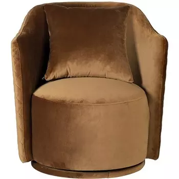 Кресло Garda Decor VERONA BASIC-3K-ЗОЛОТО-Pad14 (Коричневый)