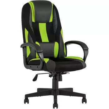 Кресло игровое TopChairs ST-CYBER 9 черный/зеленый УТ000034844
