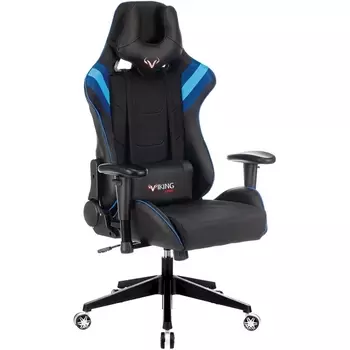 Кресло игровое Zombie VIKING 4 AERO черный/синий текстиль/эко.кожа с подголов. крестовина пластик