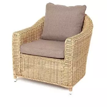 Кресло из искусственного ротанга, цвет соломенный 4SIS Кон Панна YH-C1808W