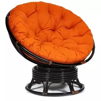 Кресло-качалка "PAPASAN" w 23/01 B / с подушкой / Antique brown (античный черно-коричневый) (Tetchair)