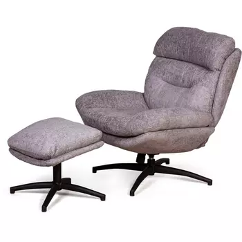 Кресло качалка с оттоманкой Magnus, серый Top Concept (21154)