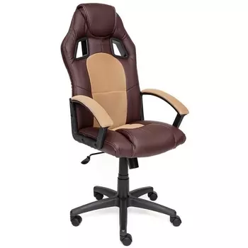 Кресло DRIVER коричневый/бронзовый (кож/зам/ткань) (Tetchair)