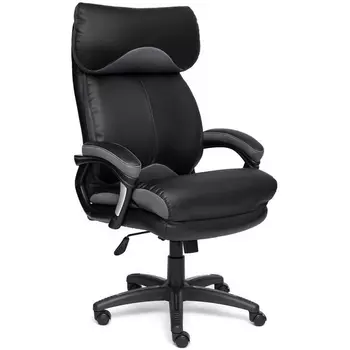 Кресло кож/зам/ткань, черный/серый, 36-6/12 Tetchair Duke 12904