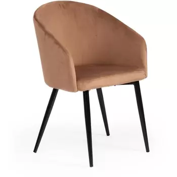 Кресло LA FONTAIN (mod. 004) коричневый (HLR11)/черный (вельвет/металл) (Tetchair)