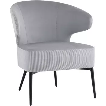 Кресло Stool Group лаунж Royal Stripes велюр серый УТ000036776
