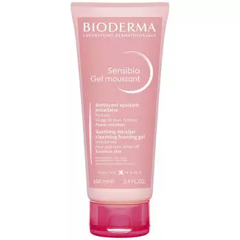 Очищающий мицеллярный гель Sensibio для умывания чувствительной кожи Bioderma, 100 мл