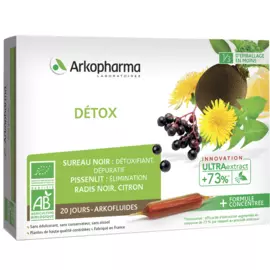 ОЧИЩЕНИЕ ОРГАНИЗМА DÉTOX (ДЕТОКС), 15+, 20 ампул по 10 мл, Arkopharma