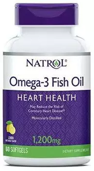Омега - 3, 1200 мг, 60 капсул, Natrol