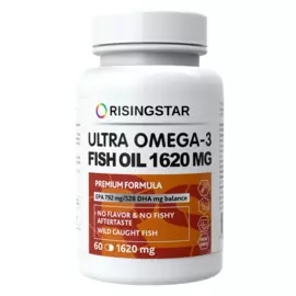 Омега-3, 1620 мг, 60 капсул, Risingstar