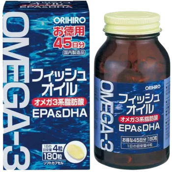 Омега-3, 180 капсул, ORIHIRO