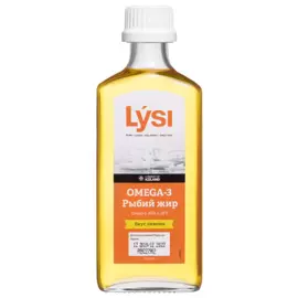 Омега-3 рыбий жир со вкусом лимона, 240мл, Lysi