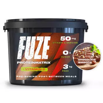 Многокомпонентный протеин Fuze 47%, вкус «Шоколадное печенье», 3 кг, Fuze