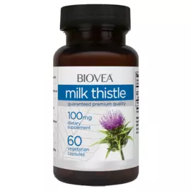 Milk thistle, 100 mg, 60 вег.капсул, Biovea