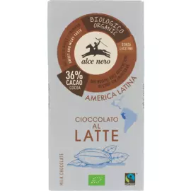 Молочный Шоколад, плиточный, 100 г, Alce Nero