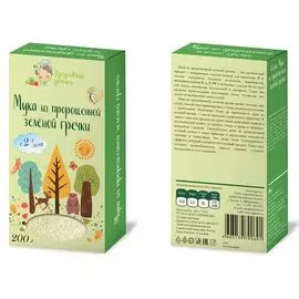 Мука пророщенной зеленой гречки, 200 гр, Здоровые детки