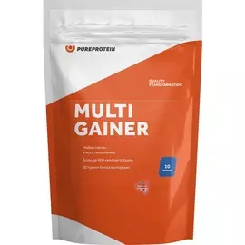 Мультикомпонентный гейнер, вкус «Клубника со сливками», 1 кг, PureProtein