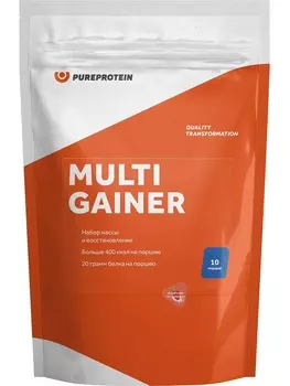 Мультикомпонентный гейнер, вкус «Клубника со сливками», 1 кг, PureProtein