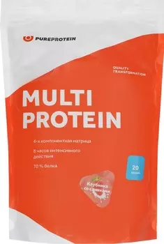Мультикомпонентный протеин, вкус «Клубника со сливками», 600 гр, PureProtein