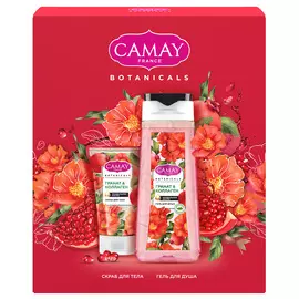 Набор подарочный Цветы граната (гель для душа 250мл+скраб 120мл), Camay