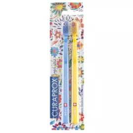 Набор зубных щеток CS5460/2 Hawaii4 Ultrasoft, d 0,10 мм, голубая и желтая, 2шт, Curaprox
