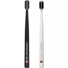 Набор зубных щеток White is Black Ultrasoft, d 0,10 мм, 2 шт, Curaprox