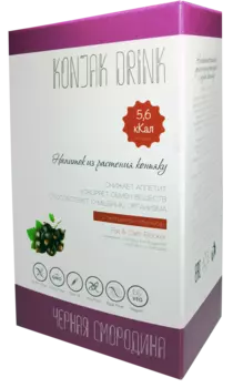 Напиток из растения коньяку со вкусом чёрная смородина, 133 г, Shirataki