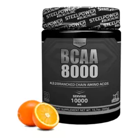 Напиток с аминокислотами BCAA 8000, вкус «Апельсин», 300 г, STEELPOWER