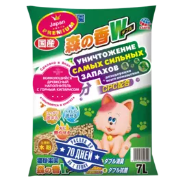 Наполнитель древесно-целлюлозный с кипарисом (аромат горного леса), Japan Premium Pet