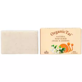 Натуральное мыло-скраб «ЭКСТРАКТ УЛИТКИ и ЖАСМИН», 100 г, OrganicTai