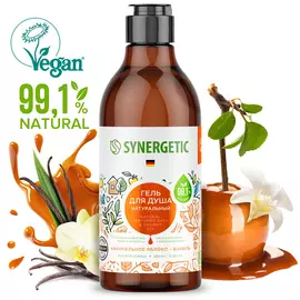 Натуральный Гель для душа Карамельное яблоко и ваниль, 380 мл, Synergetic