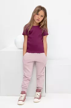 Брюки для девочек CROCKID, КР 400588, цвет - розовый