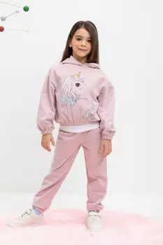 Брюки для девочек CROCKID, КР 400645, цвет - розовый