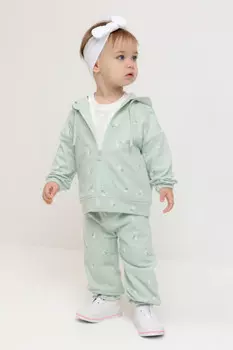 Брюки для девочек CROCKID, КР 400796, цвет - зеленый