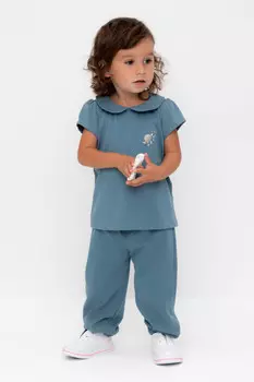Брюки для девочек CROCKID, КР 400815, цвет - синий
