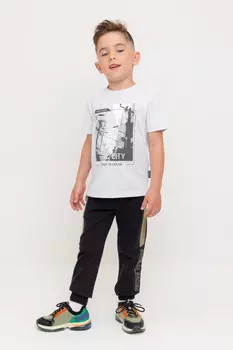 Брюки для мальчиков CROCKID, К 400702, цвет - темно-серый