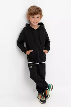 Брюки для мальчиков CROCKID, К 400706, цвет - черный