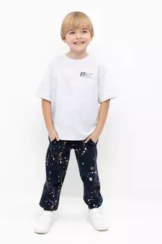 Брюки для мальчиков CROCKID, КР 400529, цвет - темно-синий