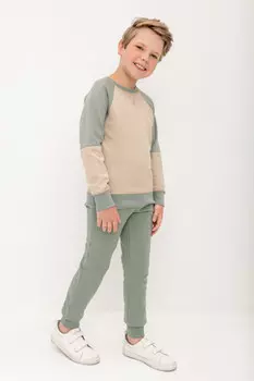 Брюки для мальчиков CROCKID, КР 400582, цвет - зеленый