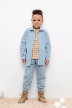 Брюки для мальчиков CROCKID, КР 400618, цвет - синий