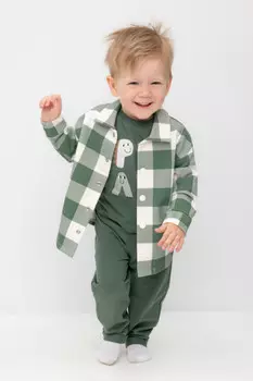 Брюки для мальчиков CROCKID, КР 400722, цвет - зеленый