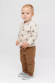 Брюки для мальчиков CROCKID, КР 400747, цвет - коричневый