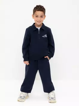 Брюки для мальчиков CROCKID, КР 400788, цвет - темно-синий