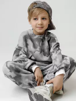 Брюки для мальчиков CROCKID, КР 400834, цвет - светло-серый5