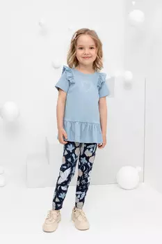 Блузка для девочек CROCKID, КР 5825, цвет - синий