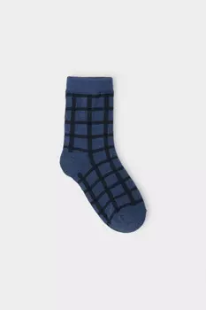 Длинные трикотажные носки для мальчика для мальчиков CROCKID, К 9591/29 ФВ, цвет - синий