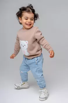 Джемпер для девочек CROCKID, КВ 30116/ш, цвет - бежевый