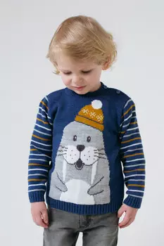 Джемпер для мальчиков CROCKID, КВ 30102/ш, цвет - синий