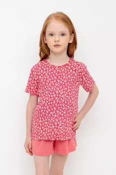 Футболка для девочек CROCKID, К 302347, цвет - красный